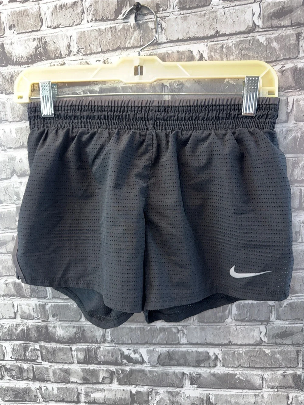 Nike‎ Women’s Black Athletic Mesh Shorts with Reflective Swoosh